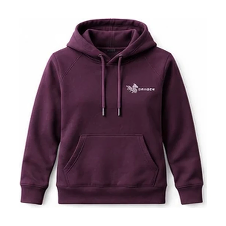 Sudadera con capucha de mujer en ciruela